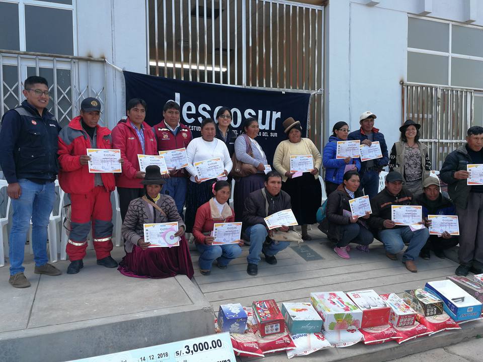 Entrega de certificados a lideres y lideresas de los distritos de Umachiri, Llalli, Cupi y Macari